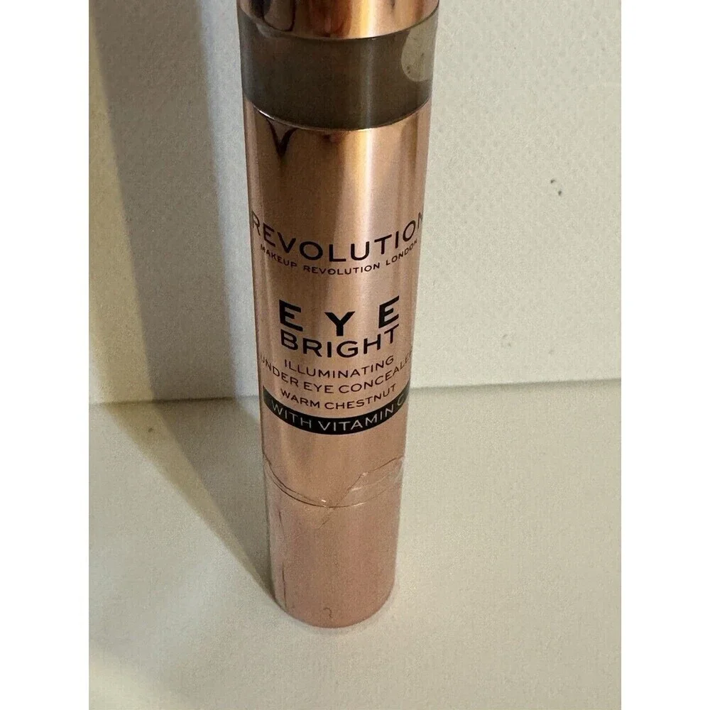 Makeup Revolution Eye Bright Concealer,Buildable Coverage, Dewy Finish. Tan